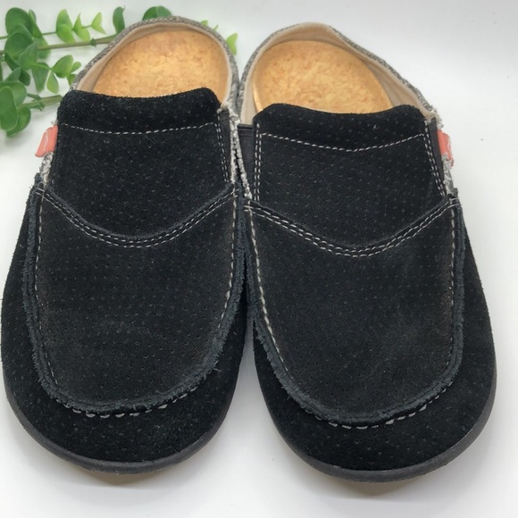 Spenco black suede with Aztec print accent Mules Women's shoes-Size 8B - Picture 3 of 8